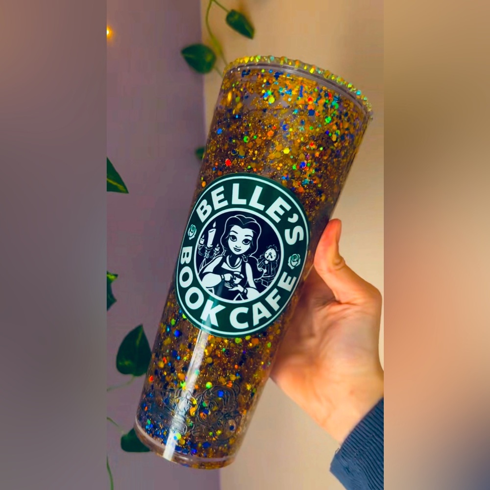 24oz Belles Book Cafe Custom Tumbler